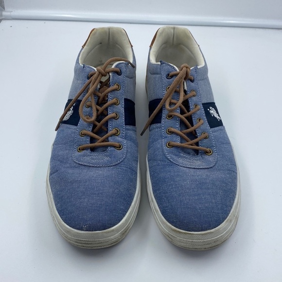 US POLO ASSN Canvas Lace up Shoe Blue Size 13 - Picture 1 of 8